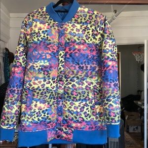 North face quilted bomber jacket